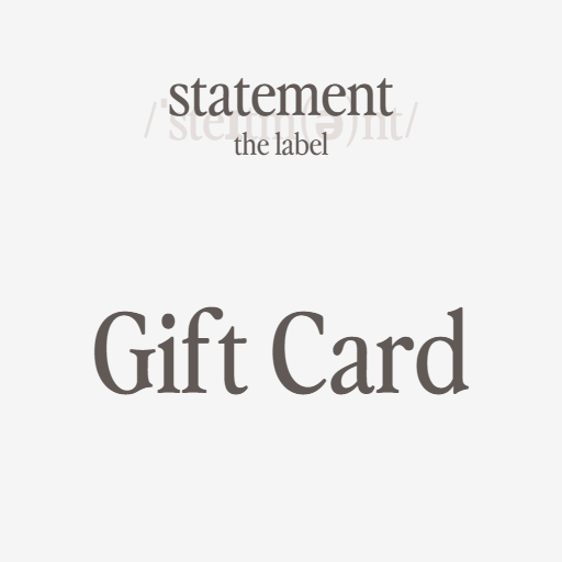 Statement the label Gift Card