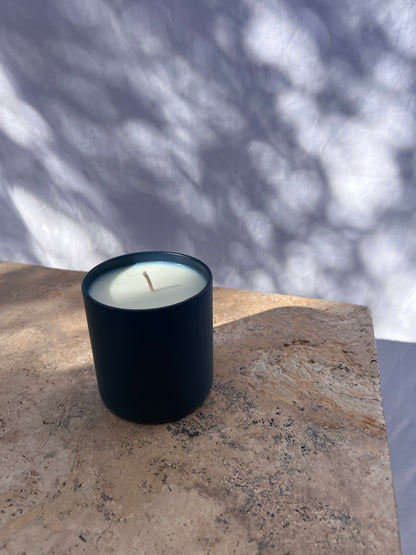 Bourbon & Leather w Sandalwood and a hint of Lime | Beesoy wax Candle | 280g