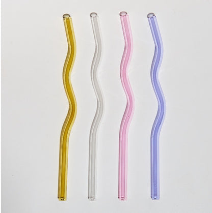 Wavy Glass Straws