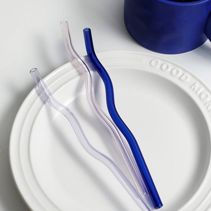 Wavy Glass Straws