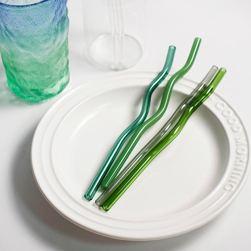 Wavy Glass Straws